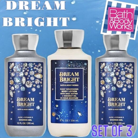 Bath and Body Works Dream Bright Lotion and Body Gel 3 Piece Set - Picture 1 of 6